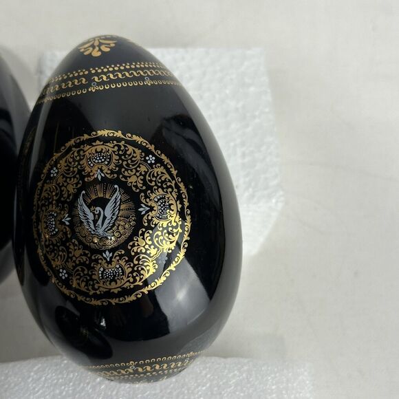 Masters of Palekh Russian Porcelain Egg Ruslan & Ludmilla Fairy Tale Set Of 4 - Picture 16 of 16